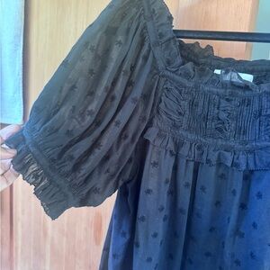 Doen Black Cotton blouse